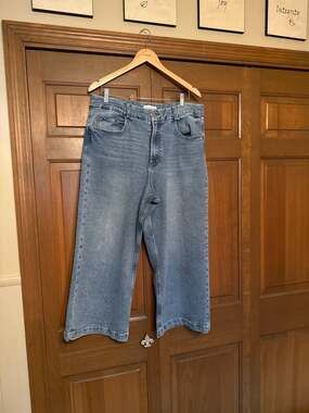 Dear John Audrey Wide Leg Light Wash Denim Jeans Size 32